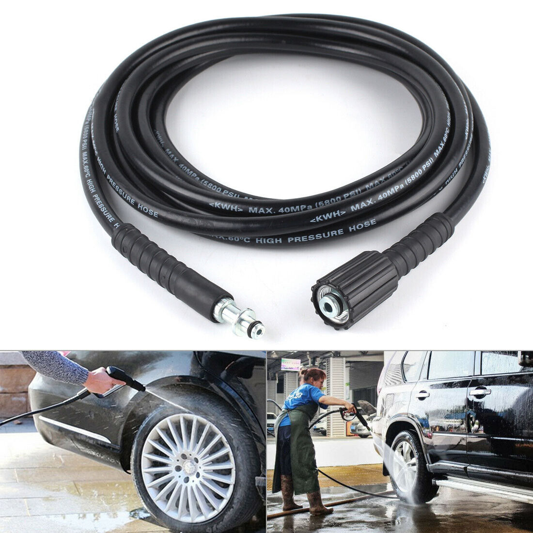 30M High Pressure Drain Jet Washer Hose Pipe Sewer Jetter Kit For Karcher — image 11