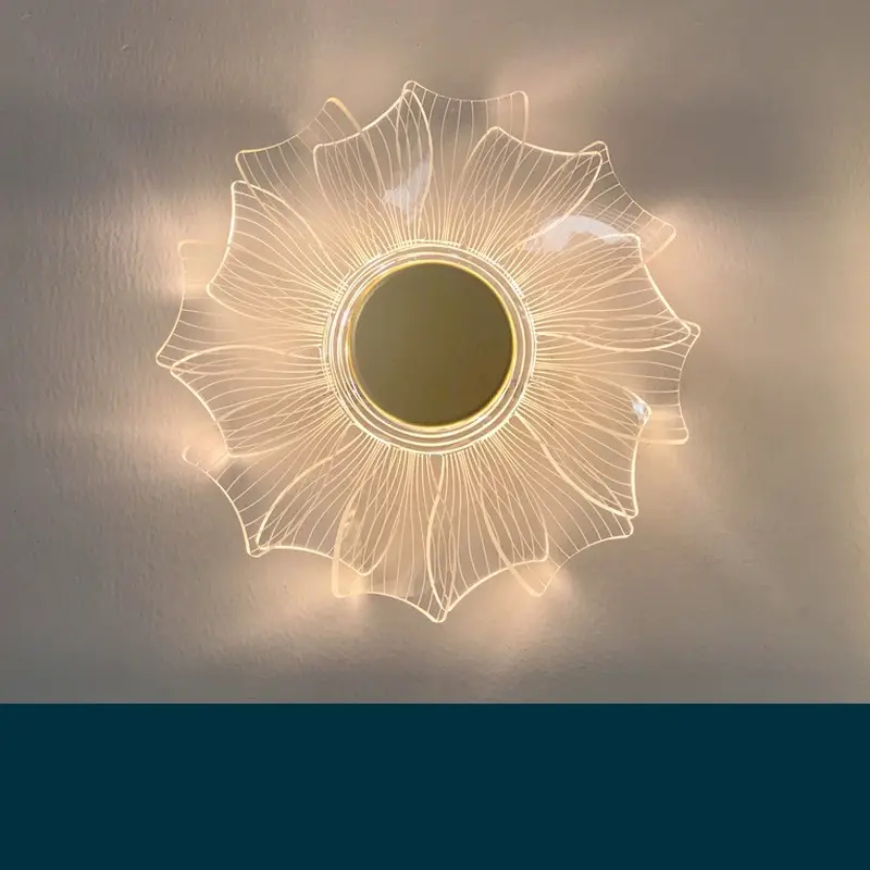 New Creative Personality Petal Acrylic LED Wall