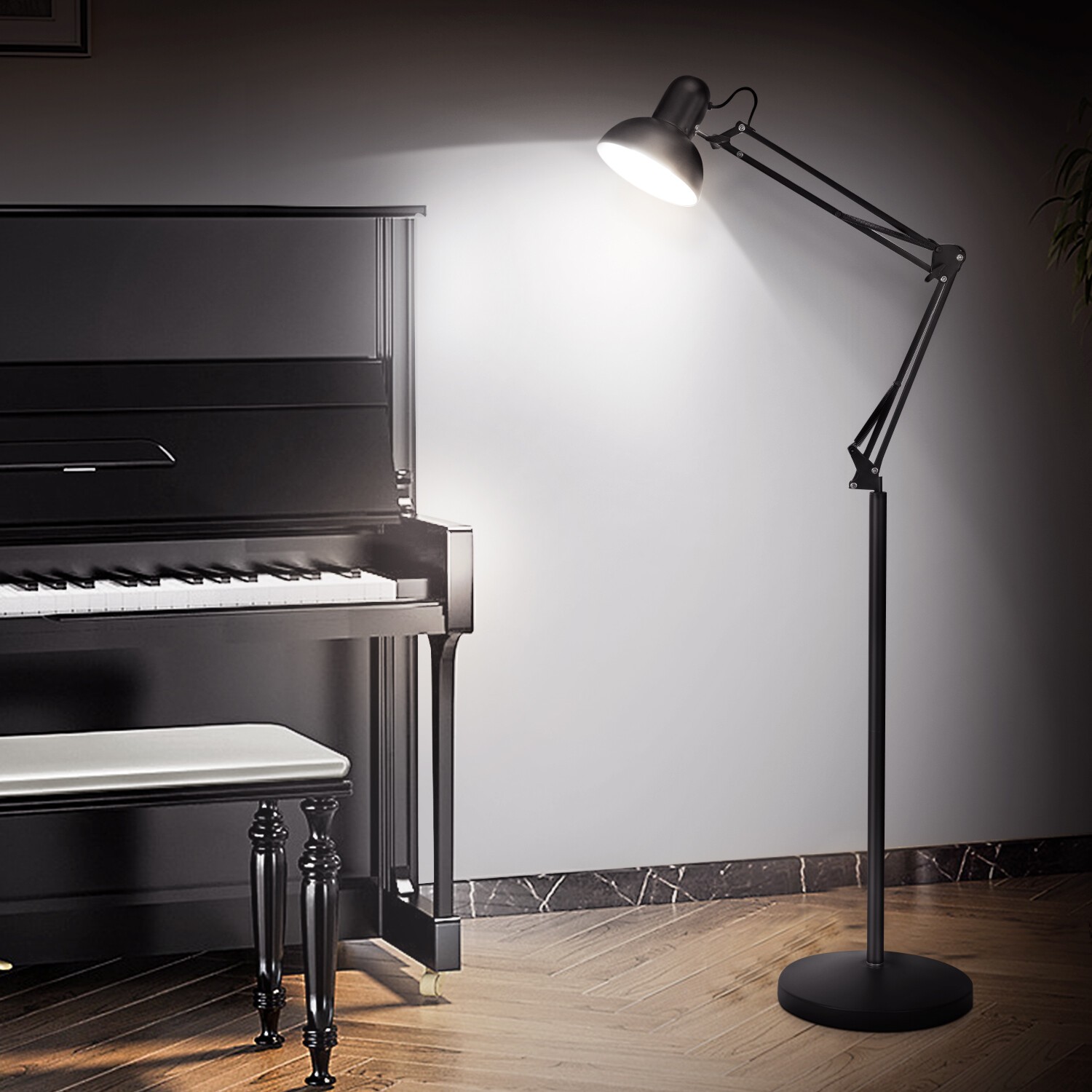 Tall Spotlight Floor Lamp Standard Free Standing Living Room Home Light E27 Bulb — image 7