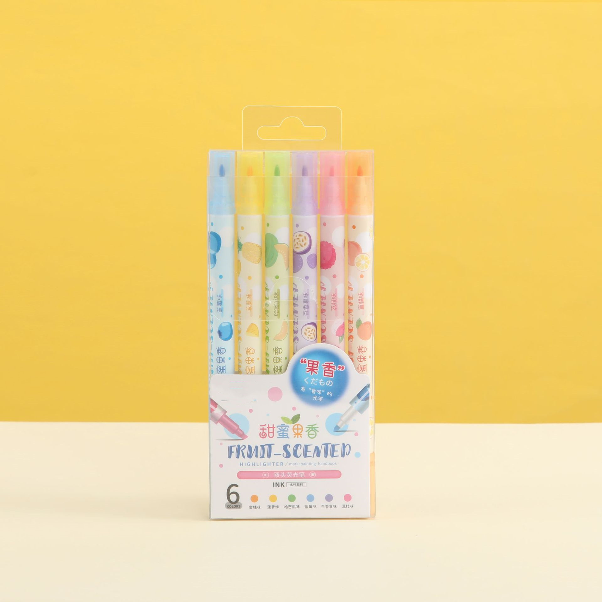 Double Ended Fruit Aroma Fluorescent Paint Brush