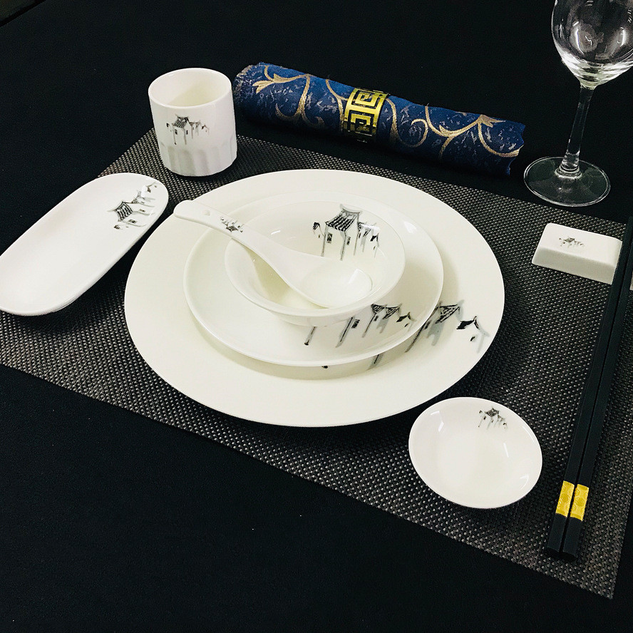 Title 8, Chinese Restaurant Hotel Set Table Ceramic Dish...