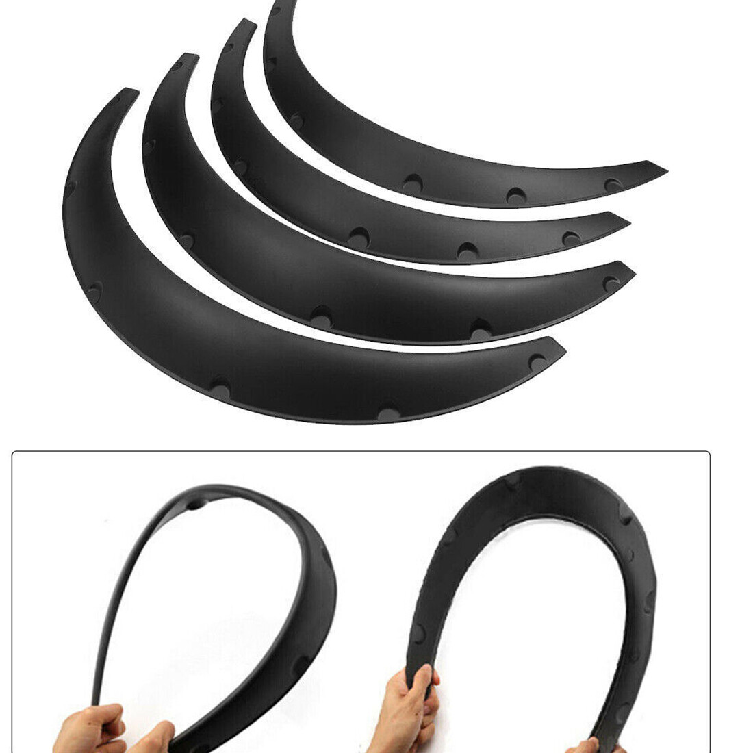 4Pcs Universal Flexible Cars Body Fender Flares Extension Wide Wheel Arches 89CM — image 3