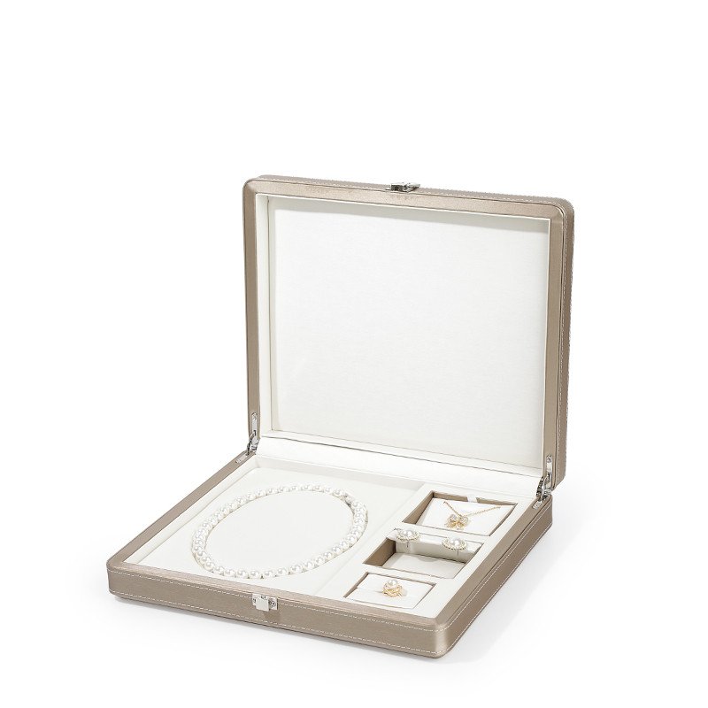 Champagne Salad Leather Necklace Storage Box