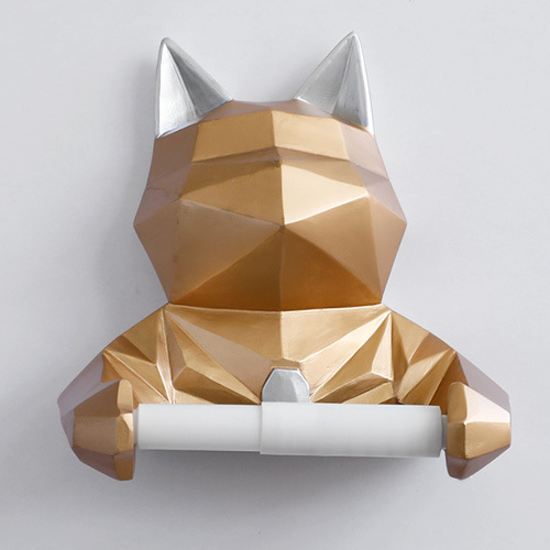Creative Toilet Paper Holder Free Punch Cartoon Roll Tube Cute Animal Wall Decor - Picture 9 of 15