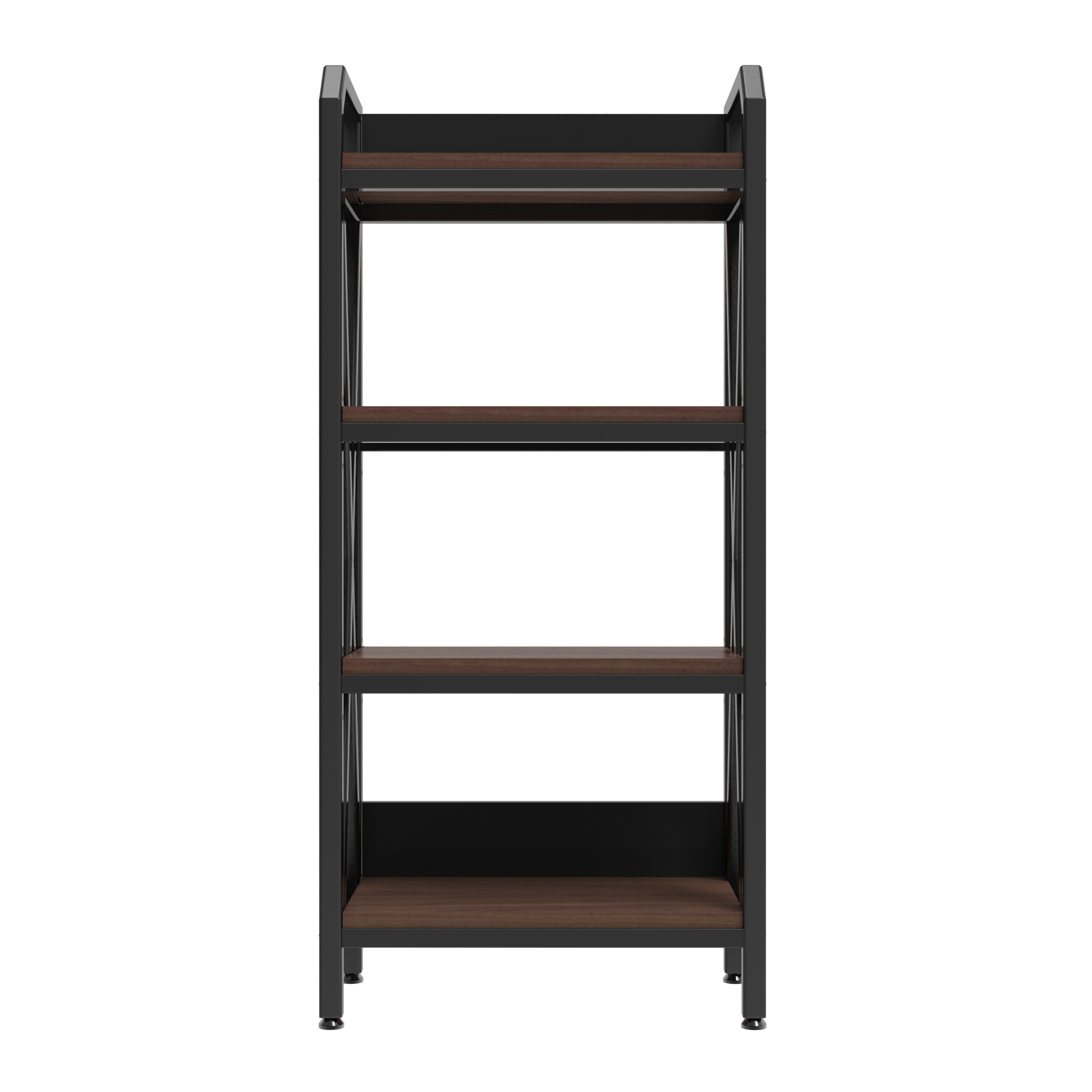 56.30'' Bakers Rack 4-Level Storage Shelves Mental And Wooden Kitchen Shelves, Kitchen Organizers And Storage, For Garage, Pantry, Bathroom ,25.60'' Length