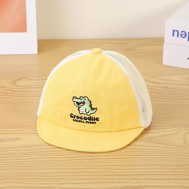 Children's Cartoon Crocodile Pattern Embroidered Patchwork Net