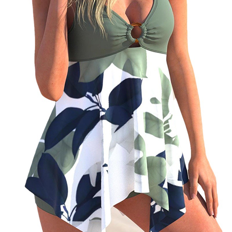 Women’s Double-shoulder Strap Beauty Back Digital Printing Swimsuit
