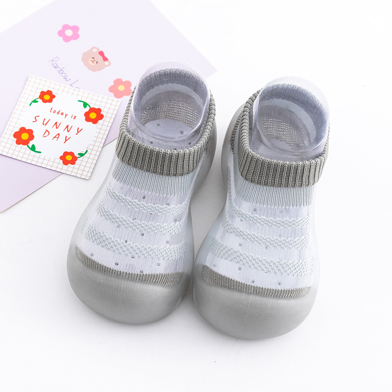 Title 6, Baby Ice Silk Non-slip Socks Shoes Soft Bottom ...