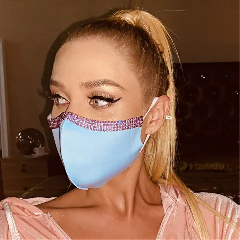 Women's Adjustable Rhinestone Mask
