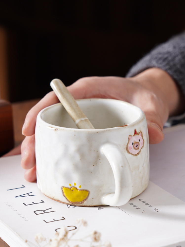 Hand-kneaded Japanese-style Ceramic Cute Mug