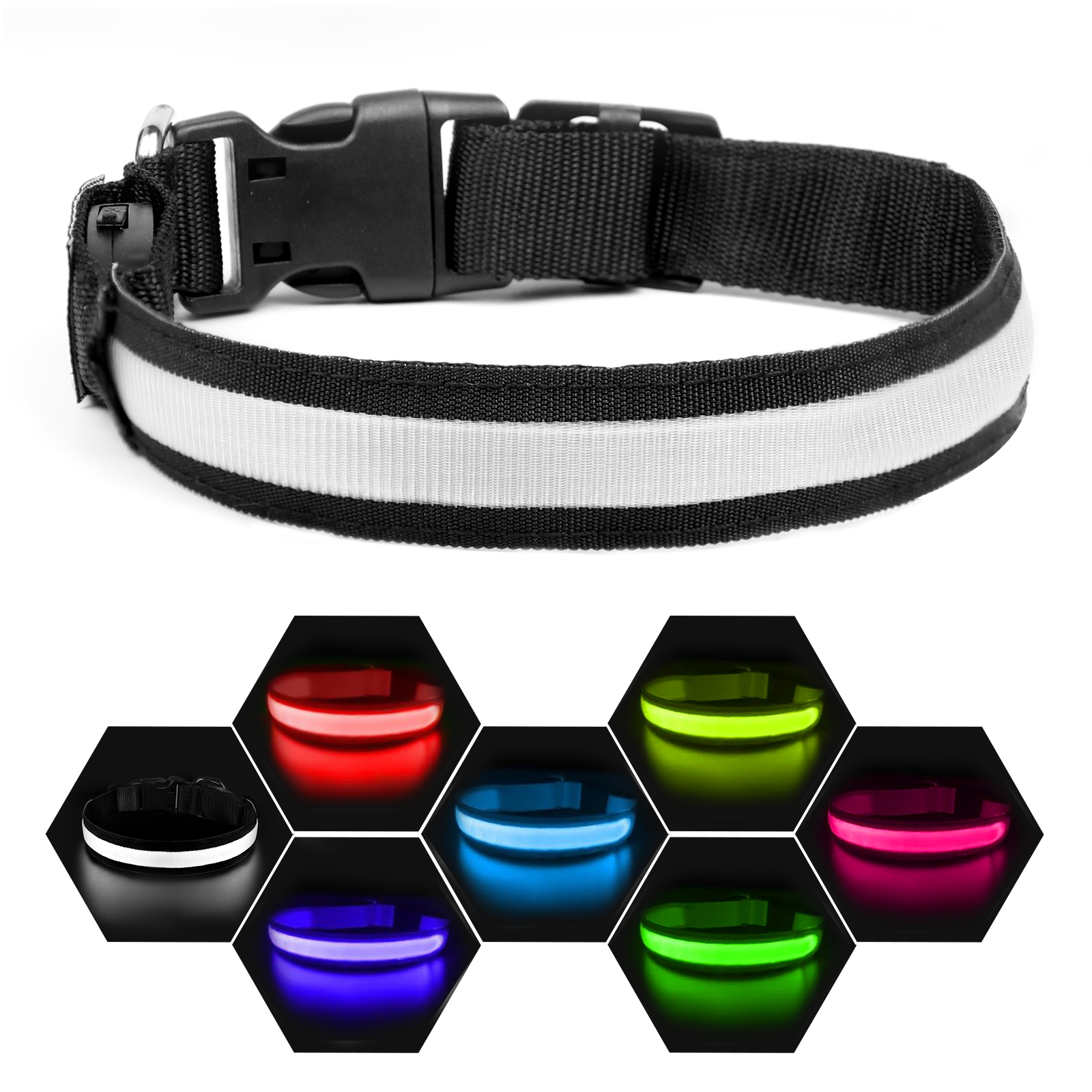 Light Up Dog Collar - Lights For The Dark Night, Adjustable Flashing — image 12