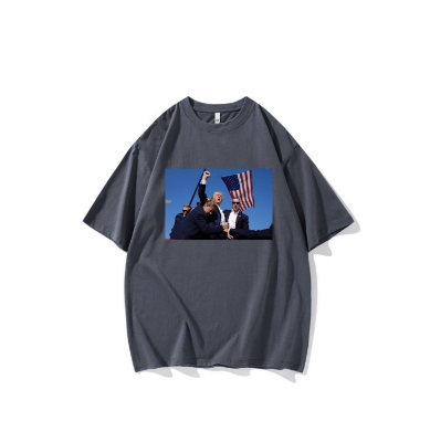 Trump 2024 Streetwear Cotton TShirt. 100% Combed Ring-Spun Cotton Heavy-duty 6 Oz. fabric for maximum durability Pre-shrunk to ensure a perfect fit Taped neck & shoulders for added comfort Seamless non-topstitched 7/8