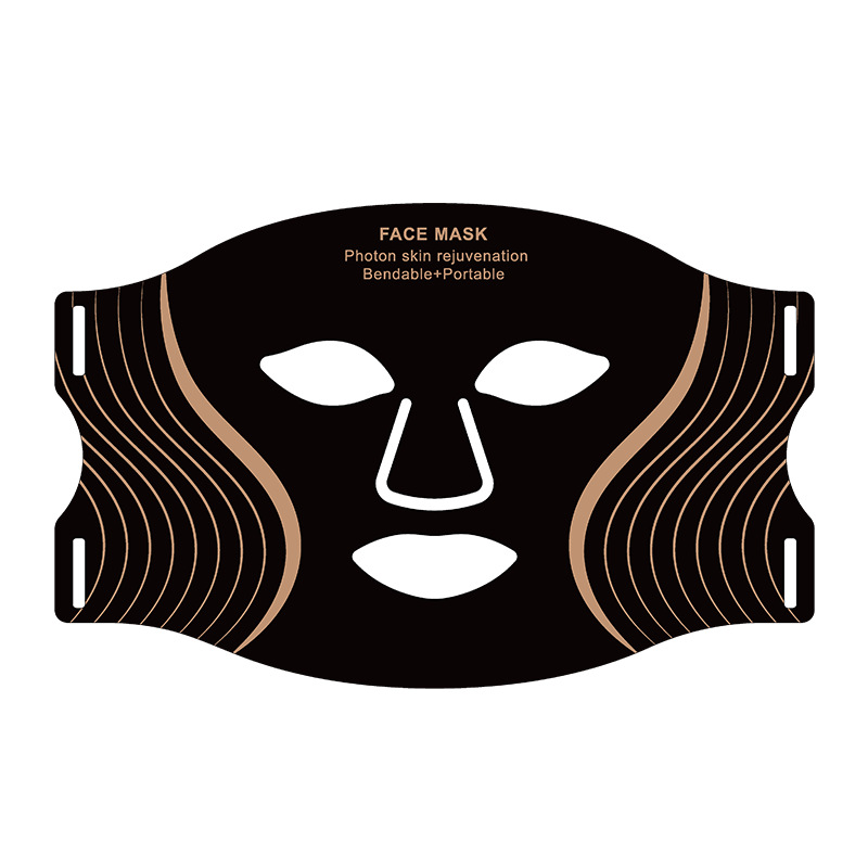 New Silicone Facial Mask Device, Household LED Photon Skin Care Mask, Infrared Color Light Beauty Instrument, Skin Rejuvenation Photon Beauty Mask — foto 3