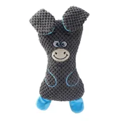 Dog Plush Bites Toys Squeak Cute Animal Shapes Grind Teeth And Clean Teeth Interactive Play Pet Supplies - Blue - View 1