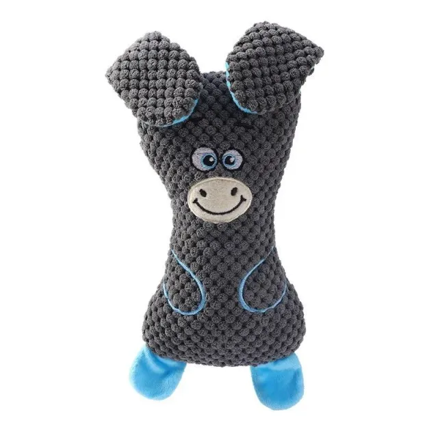 Dog Plush Bites Toys Squeak Cute Animal Shapes Grind Teeth And Clean Teeth Interactive Play Pet Supplies Blue - Shop at LoveMi