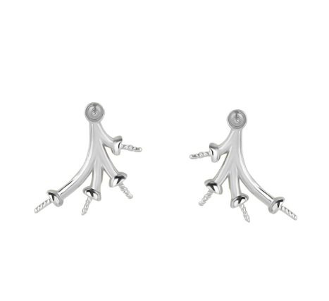 Title 4, Boucles doreilles femme simples en argent ster...