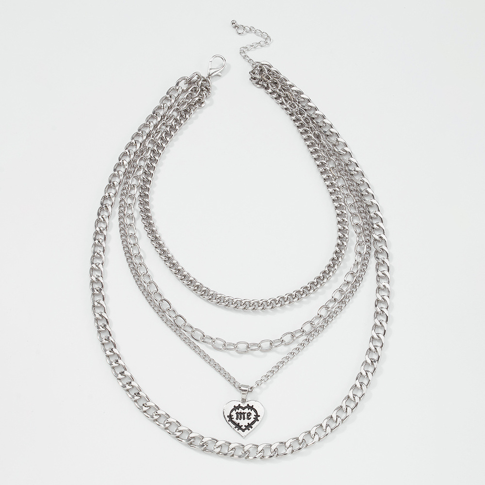 Necklace Alloy Love Creative Multi-layer Clavicle Chain Female