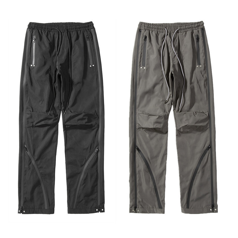 Nylon Side Zipper Pocket Functional High Street Cargo Casual Trousers