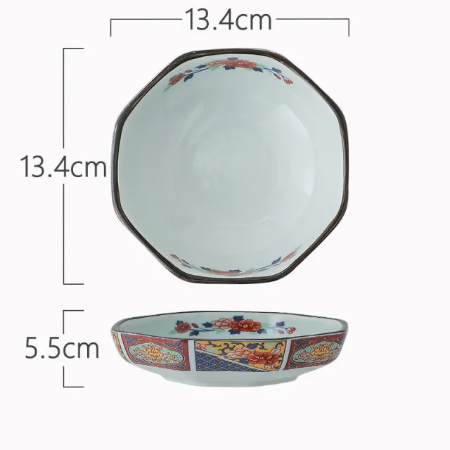 Ceramic Bowl Japanese Octagonal Tableware For Household Use A1527 - Shop at LoveMi