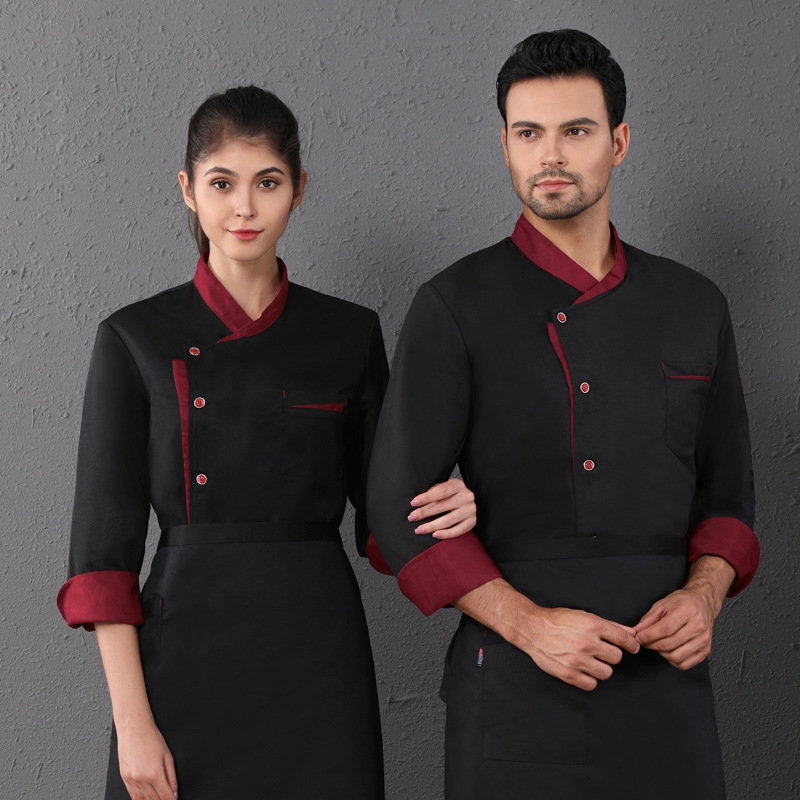 Men's And Women's Chef Wear Long-sleeved Work Clothes