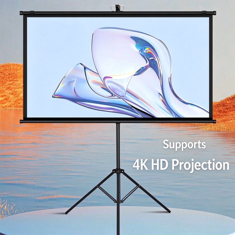 Tripod Projector Screen With Stand 1 00 Inch 4K HD 16 9 Home Cinema Portable — image 8