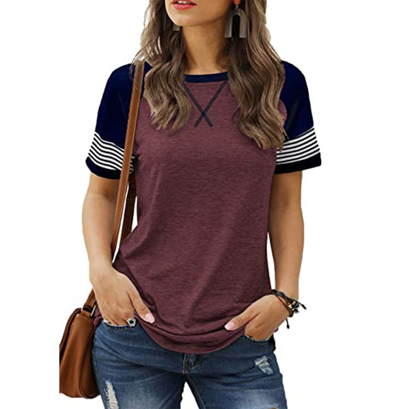 Title 10, T-shirt casual da donna a maniche corte con cuc...