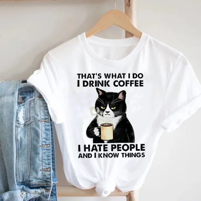Summer Short sleeved European And American Cat - Shop at LoveMi