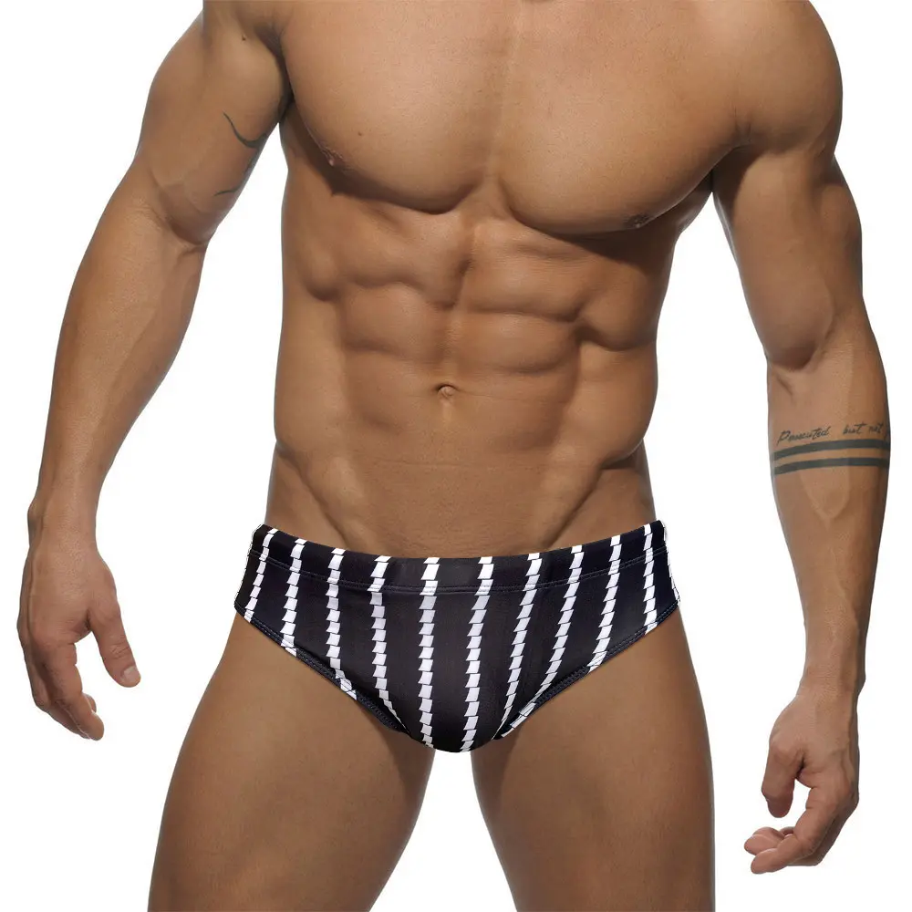 Low Rise Tight Vertical Stripes Beach Training
