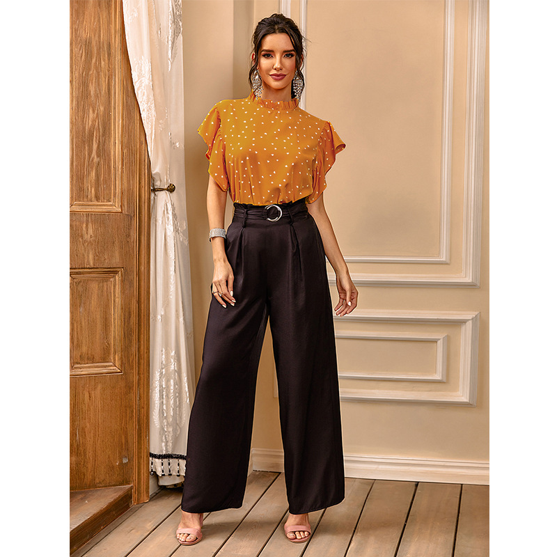 Fashion Women's Polka Dot Short-sleeved Top T-shirt