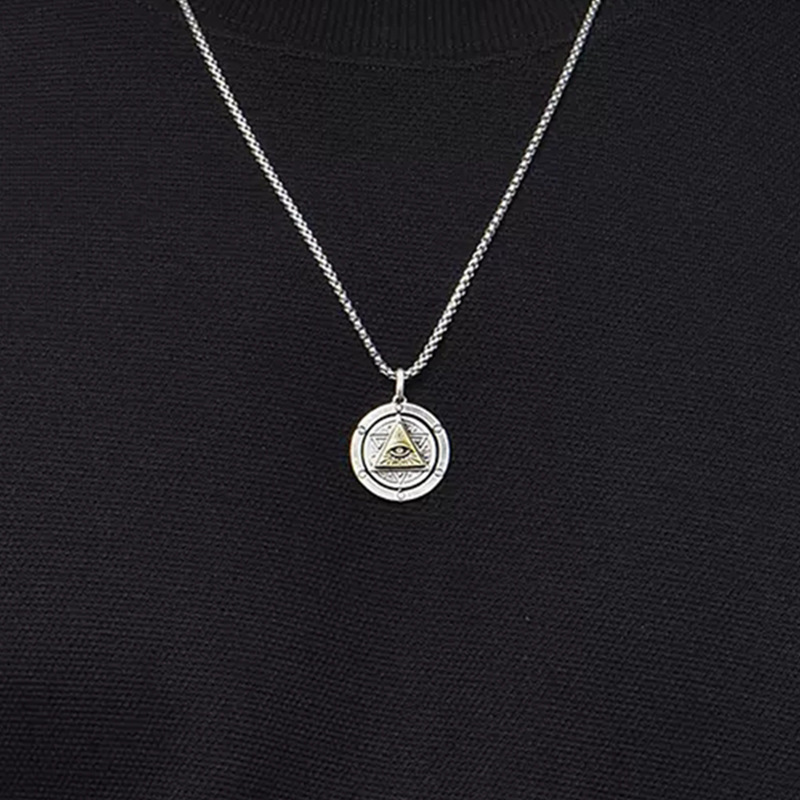 Men's Fashion Retro Rotatable Pendant Necklace