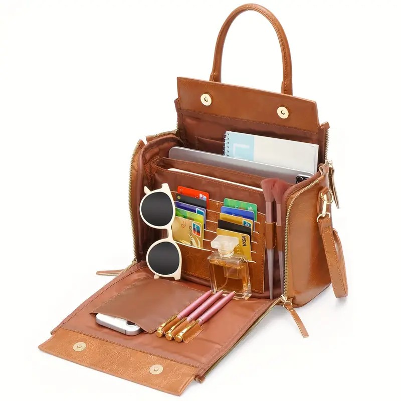 Women’s Multifunctional Leather Shoulder Bag Handbag
