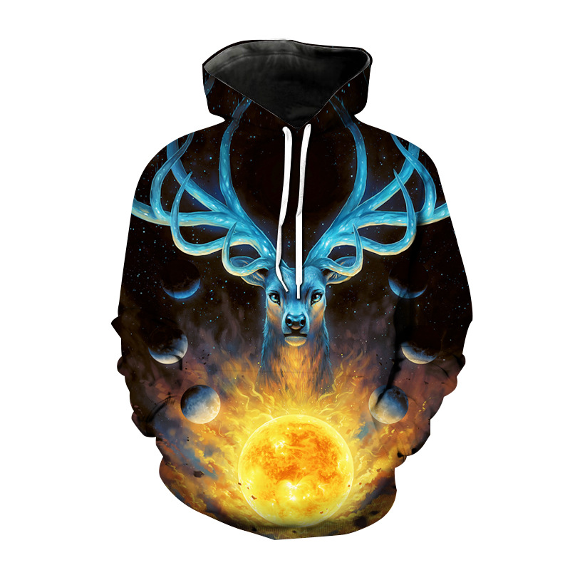 Title 6, Heren 3D-geprinte hoodie sweatshirt, nieuwe mod...