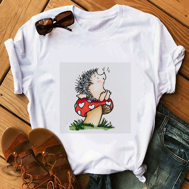 Title 5, Short-sleeved T-shirt Cartoon Cute Little Hedge...