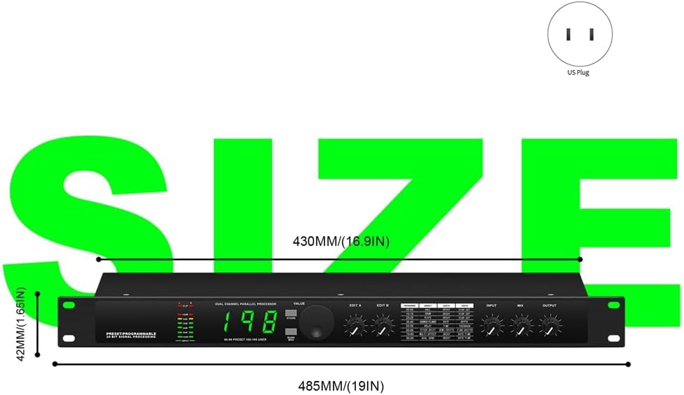 Digital Reverberation Multi-effect DSP Processor Audio Equalizer Vocal — image 8