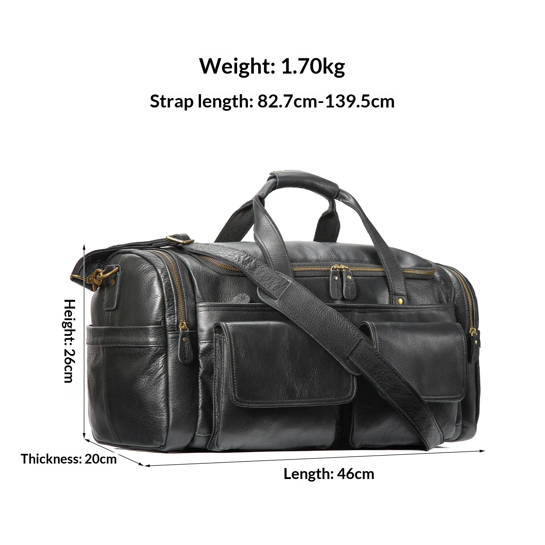 New Men's Genuine Leather Travel Bag, First-Layer Cowhide, Large Capacity Men's Handbag, Casual Travel And Business Trip Luggage Bag