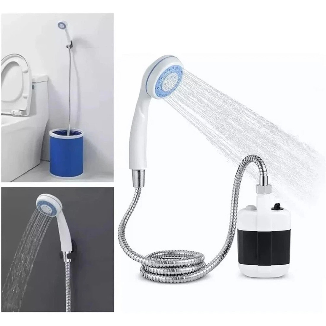 Portable Camping Shower USB Rechargeable Electric Pump For Garden Outdoor