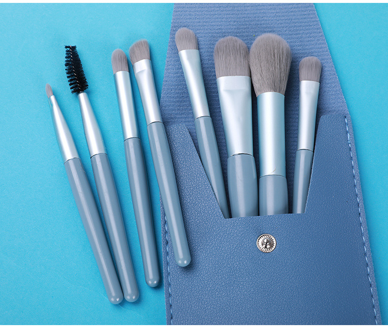 Portable Makeup Brush Soft Hair Makeup Tool Dark Blue - Shop at LoveMi