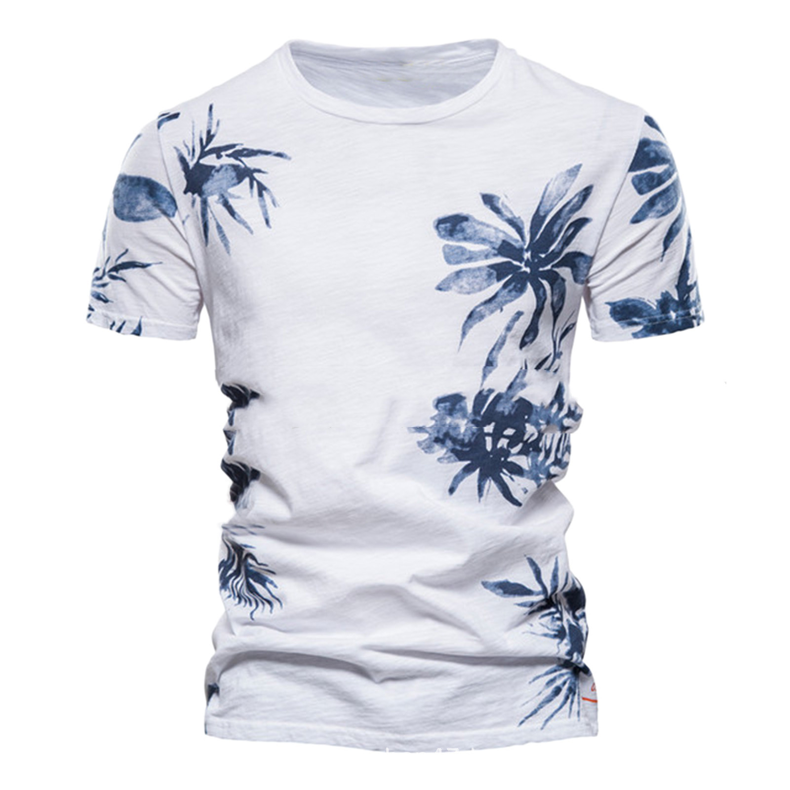 Title 5, Heren Vintage Print T-shirt met korte mouwen, c...