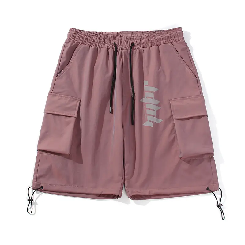 Workwear Shorts Men's Colorful Printing Loose Five-point Pants