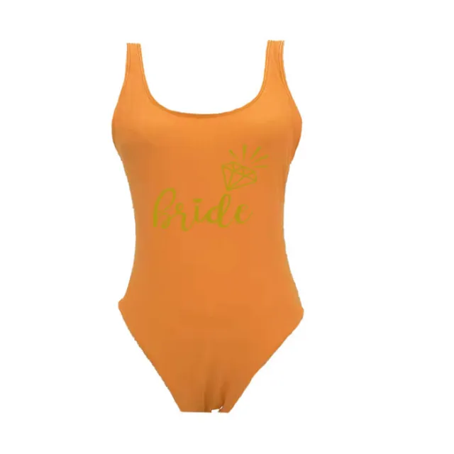 Shou One piece Swimsuit, Simple And Sexy Backless Orange - Shop at LoveMi