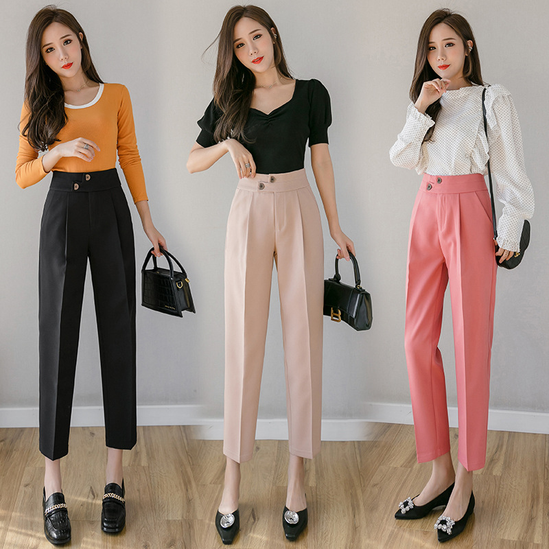 Title 7, Tapered broek voor dames, slim harem model. Sti...