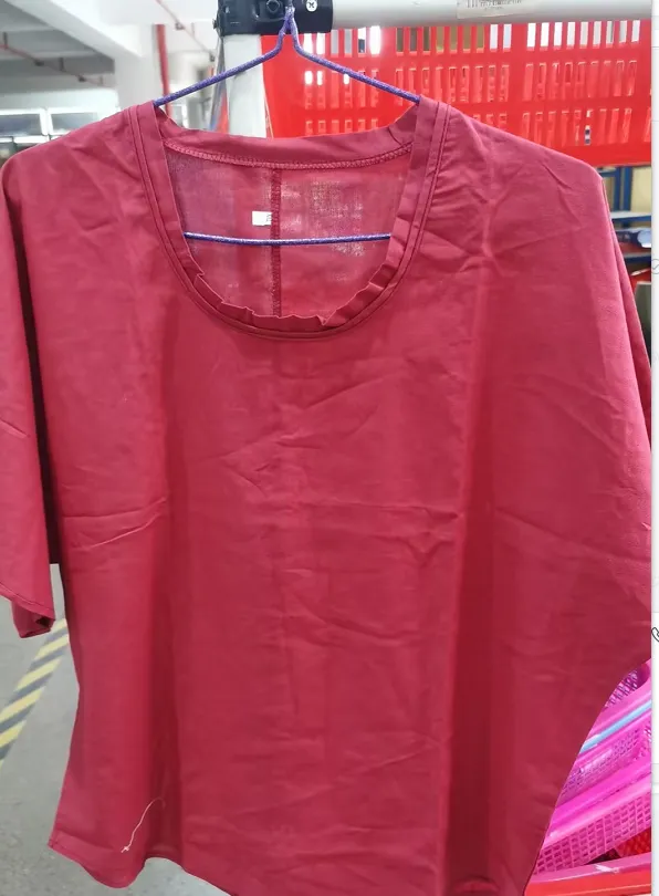 Solid Color V Neck Women's Short Sleeved T Shirt Wine Red - Shop at LoveMi