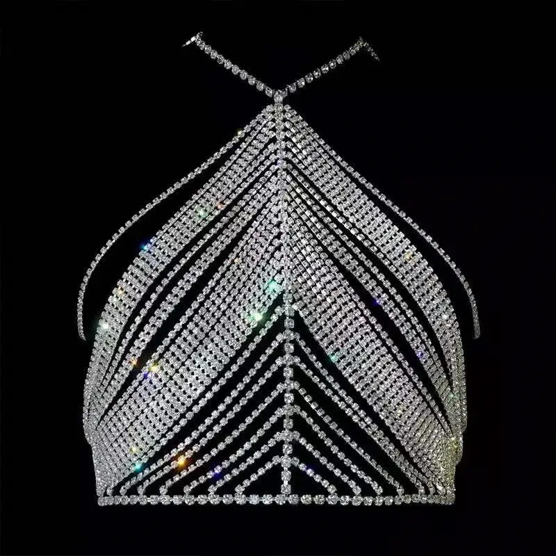 Shiny Bikini Layered Chest Chain Body