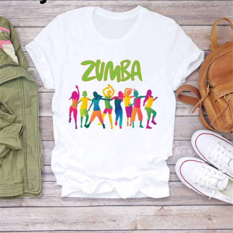 Title 5, Dance Short Sleeve Zumba Printed Short Sleeve T...