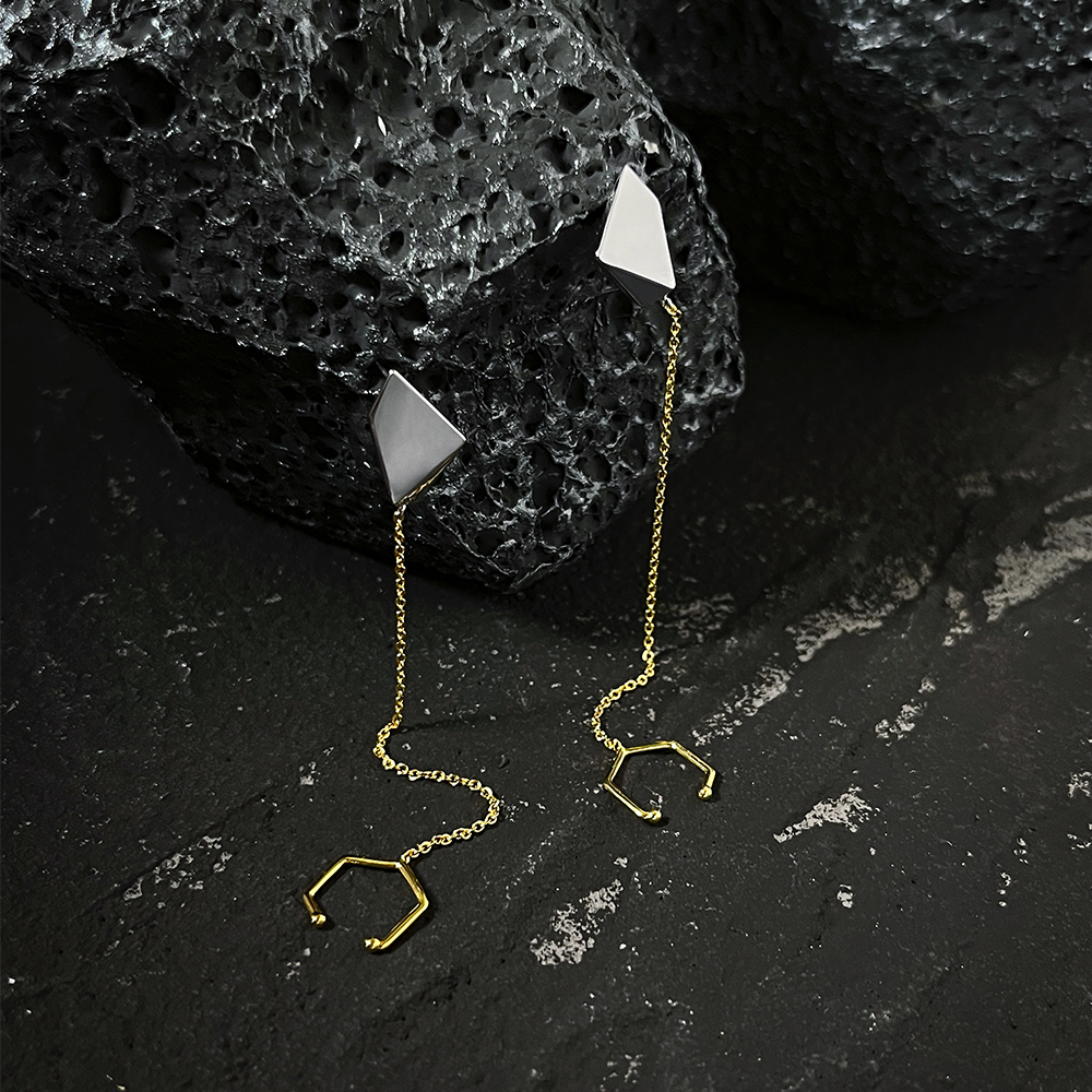 Original Design Color Matching Meteorite Earrings