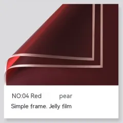 Phnom Penh Jelly Mask Printed Cellophane Flower Shop Plain Flowers Dacal Paper - 04 Red Pear - View 1