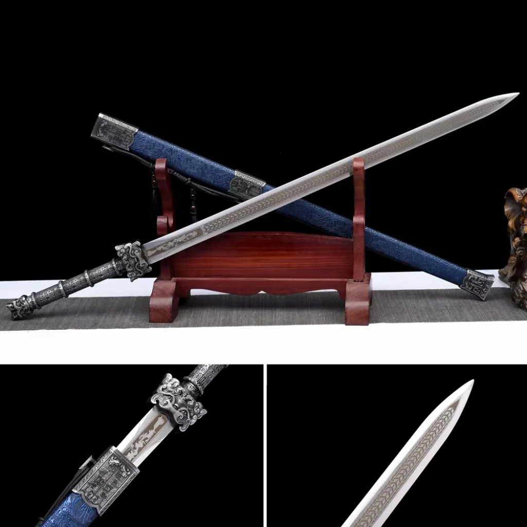 Ancient-Style Integral Tang-Style Sword Long Manganese Steel