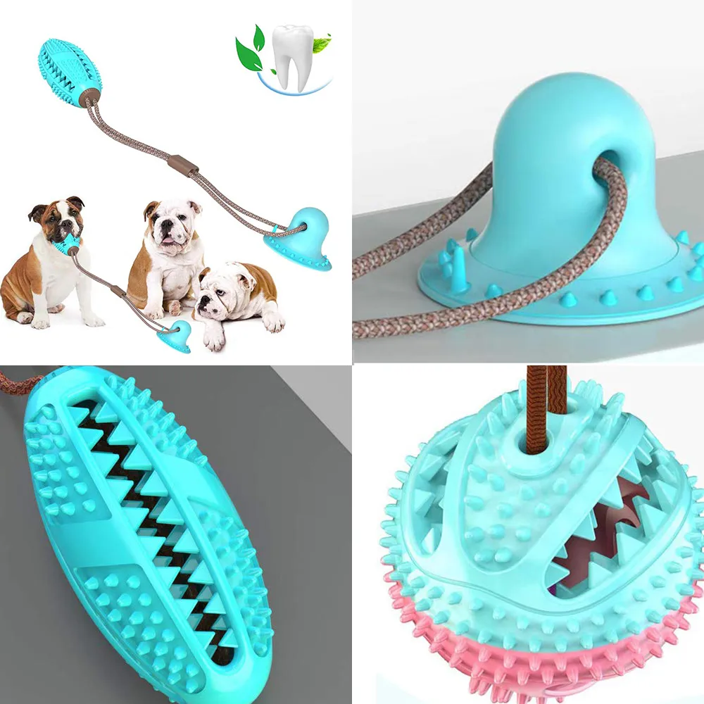 Dog Toys Silicon Suction Cup Tug Interactive Dog Ball Toy For Pet Chew Bite Tooth Cleaning Toothbrush Feeding Pet Supplies – image 2