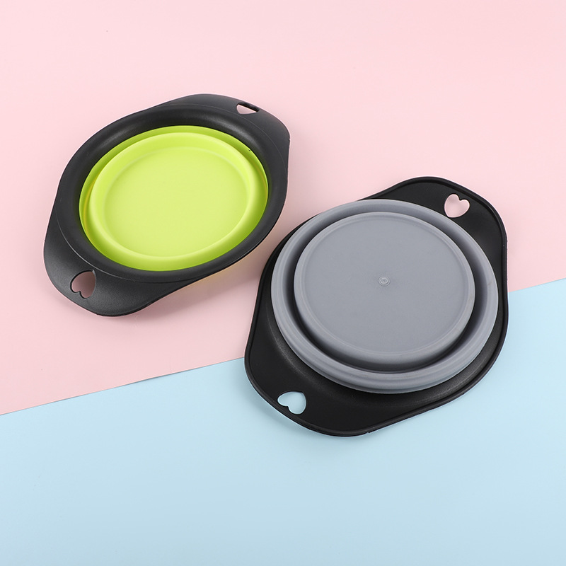 Silicone Folding Bowl For Pets Portable Outdoor Bowl Cat And Dog Food Bowl Eating Utensils