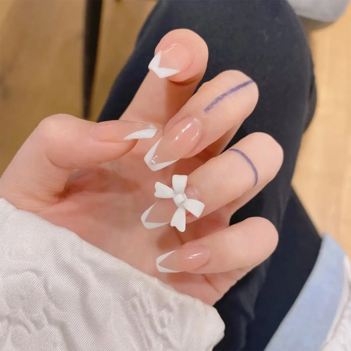 Simple Bow Wear Manicure Patch